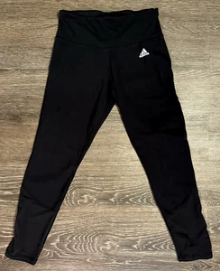 Adidas Junior Black Leggings Size Medium - Picture 1 of 3