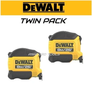 x2 DeWALT Cinta Profesional Medida 5M + 8M Paquete Combo de Bolsillo Métrico Imperial - Imagen 1 de 14