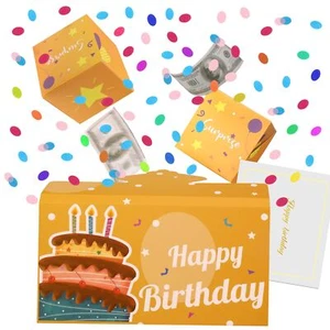Pop Up Birthday Card Confetti Explosion Box for Cash Gift Women/Men Kids - Picture 1 of 7
