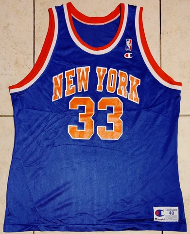 Vintage Champion NBA New York Knicks Patrick Ewing #33 Jersey Size 48 Cover
