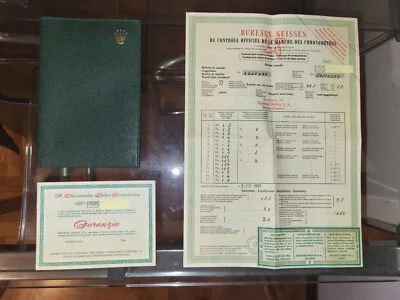 Garanzia Rolex 1625 Date Just 1967 + Certificato Cronometro Warranty Certificate - Immagine 1 di 4