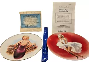 Marilyn Monroe "For Our Boys in Korea 1954" Two Plate Set - Picture 1 of 7