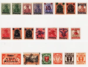 Danzig 1920-24 selected stamps from a larger collection - Picture 1 of 2