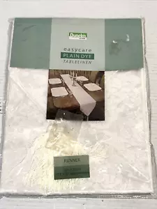 Dunelm Mill Marfil Floral Corredor de Mesa Nuevo 12 X 70” Borla de Fácil Cuidado Nuevo en Paquete - Imagen 1 de 4