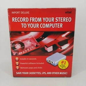 Vintage Xitel Inport Deluxe Software Record From Your Stereo To Your Computer - Picture 1 of 8