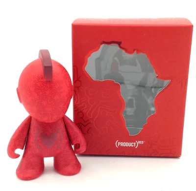 Kidrobot x Keith Haring Red Special Edition 3" Vinyl Figure Art For Africa - Image 1 of 4