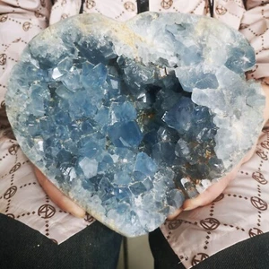 14.19LB Natural Beautiful Blue Celestite Crystal Geode Cave Mineral Specim 6450g - Picture 1 of 14
