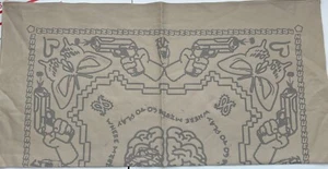 HUE Arcadia “Where Minds Go To Play” Bandana / Scarf 30”x 30” - Picture 1 of 4