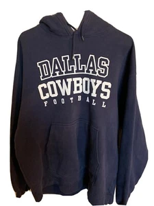 DALLAS COWBOYS FOOTBALL HOODIE MEN LARGE NAVY - Picture 1 of 12