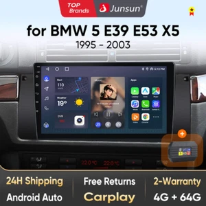 Per BMW E39 E53 X5 Serie 5 1999-2005 4+64G Android 13 Autoradio CarPlay DAB Navi DE - Foto 1 di 13