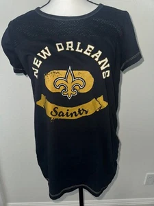 Camiseta de fútbol americano de la NFL Touch Maternity de Alyssa Milano New Orleans Saints: grande - Imagen 1 de 4