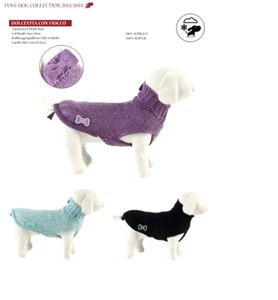 Dolcevita collo alto con fiocco cani piccoli tg.39 lana verde acqua FERRIBIELLA - Imagen 1 de 1