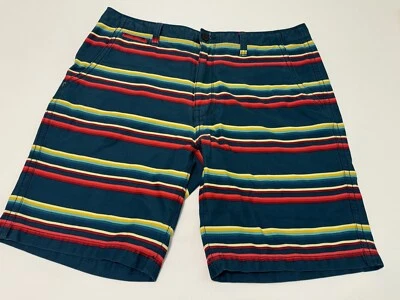 Pantalones Cortos Arizona Para Hombre Talla 38 Verde Bosque con Rayas Rojas Amarillas (Sho1364Z2) Foto 1 de 4