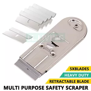 Glass Scraper Safety Window Cleaner Box Cutter Paint Oven Cooktop Remover Blade - Picture 1 of 6
