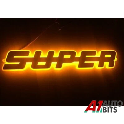 Luz interior exterior LED SUPER letrero 3D amarillo 24V para camioneros Scania Trucks Foto 1 de 4
