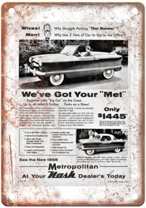Letrero de metal vintage 1955 Nash anuncio de automóvil aspecto retro reproducción A3704 - Imagen 1 de 2