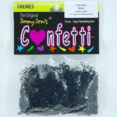 Nota clave de música confeti negra - 2 piezas o 1/2 libras - ENVÍO GRATUITO (9725) Foto 1 de 4