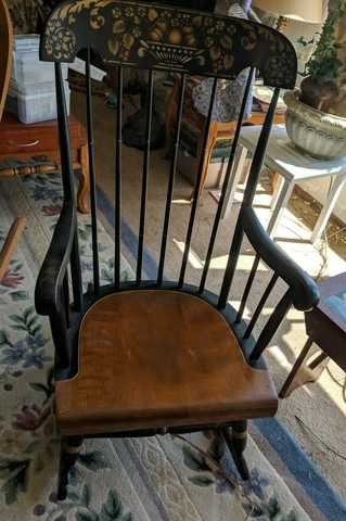 VTG Nichols & Stone Co. New England Windsor Rocking Chair Rocker Small Adult Sz Cover
