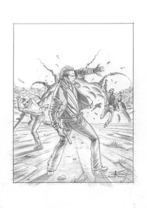 DAVIDE FURNO' - Tavola originale Saguaro copertina n.8 "Bordertown" - Picture 1 of 1