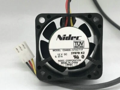 1 PCS  Nidec Fan C34635-57ACT1F  DC12V 0.07A 4020  4CM 3 pin axial cooling fan - Image 1 of 3
