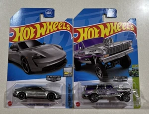 NEW 2023 Hot Wheels Zamac ‘64 Nova Gasser Wagon And Porsche Taycan LOT 2 - Picture 1 of 2