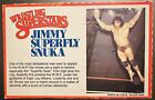 1984 LJN Wrestling Superstars Jimmy Superfly Snuka Cut Bio File Card