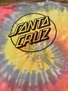 Santa Cruz Tie Dye T Shirt Sz M Retro Skate Surf Skateboarding Punk Skater Tee - Picture 1 of 10