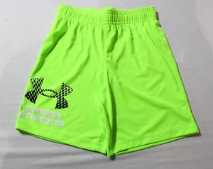 Under Armour Boy's Pull-On US Tech Graphic Logo Shorts CL8 Hyper Green Size US:6 - Picture 1 of 5