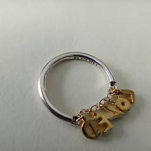 Ring Pandora Loved Script S925 ALE UK  with pouch  - Picture 1 of 4