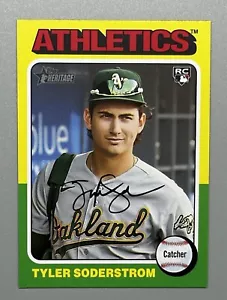 Tyler Soderstrom 2024 Topps Heritage Rookie RC Image Variation SP Oakland - Bild 1 von 2