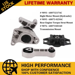 For Fiat 500 2012-18 Engine Motor & Trans. Mount W. Torque Strut Mount 3Pcs Set - Picture 1 of 18