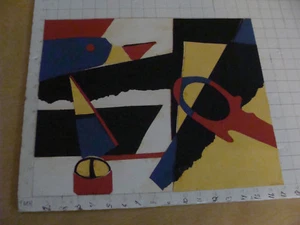 Original Abstract paper collage in color some part need to be reglued - Picture 1 of 2