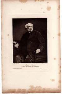 GRAVURE XIXè Jules SIMON D'après SCHOMMER PHOTO DUJARDIN IMP WITTMANN REF01 - Imagen 1 de 1