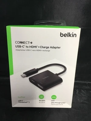 Authentic Belkin USB-C to HDMI + Charge Adapter (AVC002btBK) Brand New Sealed - Image 1 of 3