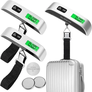 2 Pack Luggage Scale 110lb/50kg Portable Travel Handheld Scale LCD Display - Picture 1 of 17