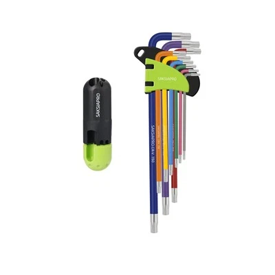 9-Piece Torx Star Allen Wrench Set with T Handle - Long Arm Star Key Set T10-... - Image 1 of 4