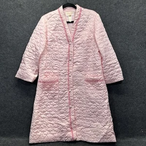 VTG Home Wear By Sears Quilted Robe Pink Sz16 - Picture 1 of 21