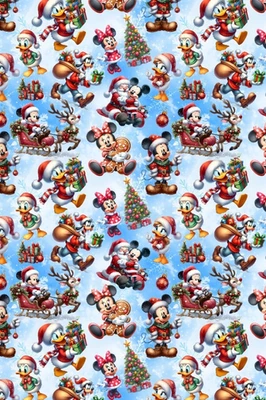 MICKEY & FRIENDS Personalised Christmas Gift Wrap - Disney Wrapping Paper - Image 1 of 2