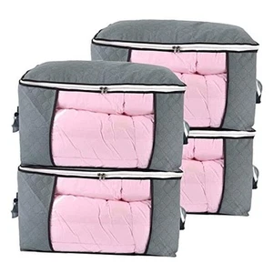 Comforter Storage Bag, Jumbo Zippered Bag with Large Clear Window and Carry - Picture 1 of 7