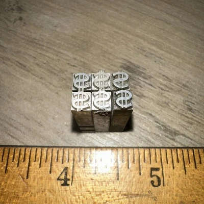 Printing Blocks “ $$$$ Signs “￼6 Lead Dingbats - Image 1 of 4