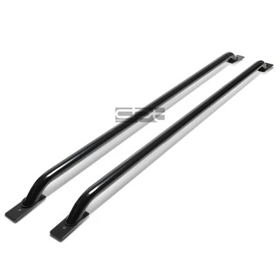 Barras de riel de acero dulce negras Fit 99-13 Silverado/Sierra 1500-3500 96"/97,6" cama 87" Foto 1 de 4