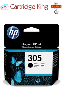 HP 305 Standard Capacity Black Ink Cartridge for HP Envy 6020 AIO - Afbeelding 1 van 6
