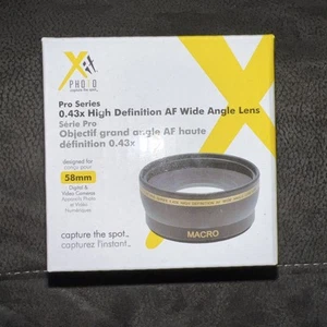 0.43x Digital Wide Angle Lens for Panasonic DMC-FZ38 DMC-FZ35 DMC-FZ28 FZ18 - Picture 1 of 12
