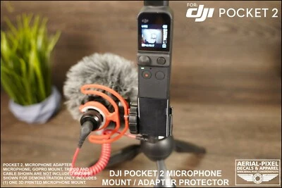 DJI Pocket 2 Microphone Mount For Cold/Hot Shoe Mics for 3.5mm Mic Adapter Osmo - Image 1 of 4