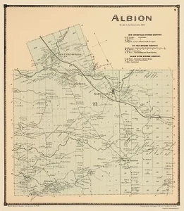 Historic City Map - Albion New York  - Stone 1867 - 23 x 26.43 - Picture 1 of 20