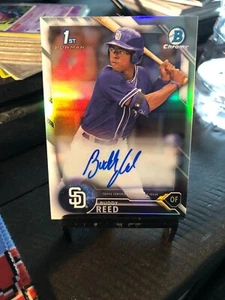 2016 Bowman Chrome Draft Buddy Reed 1st Prospect Autograph Auto #CDABRE 404/499 - Picture 1 of 3