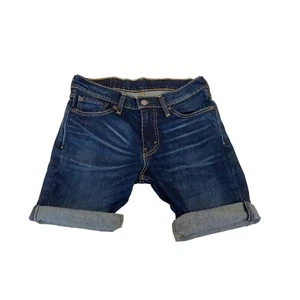 Pantalones cortos de mezclilla para mujer Levi's | Jean con puños de verano vintage informal de diseñador azul W29 - Imagen 1 de 3