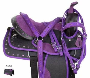 New Synthetic Western Barrel Racing Horse Saddle & Tack Size12 13 14 15 16 17 18 - Bild 1 von 6