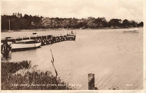 (aq55) The Jetty Salterns Creek South Hayling 1947 - Hampshire Postcard - Imagen 1 de 2