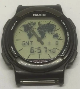Vintage Retro - Casio ABX-53 Twincept Wrist Watch 1326 Data Bank World Time RARE - Imagen 1 de 9